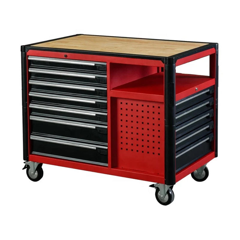 GL3412XXL 12 Drawers Heavy Duty Extra-large Multifunctional Oak Top Garage Tool Storage Cabinet