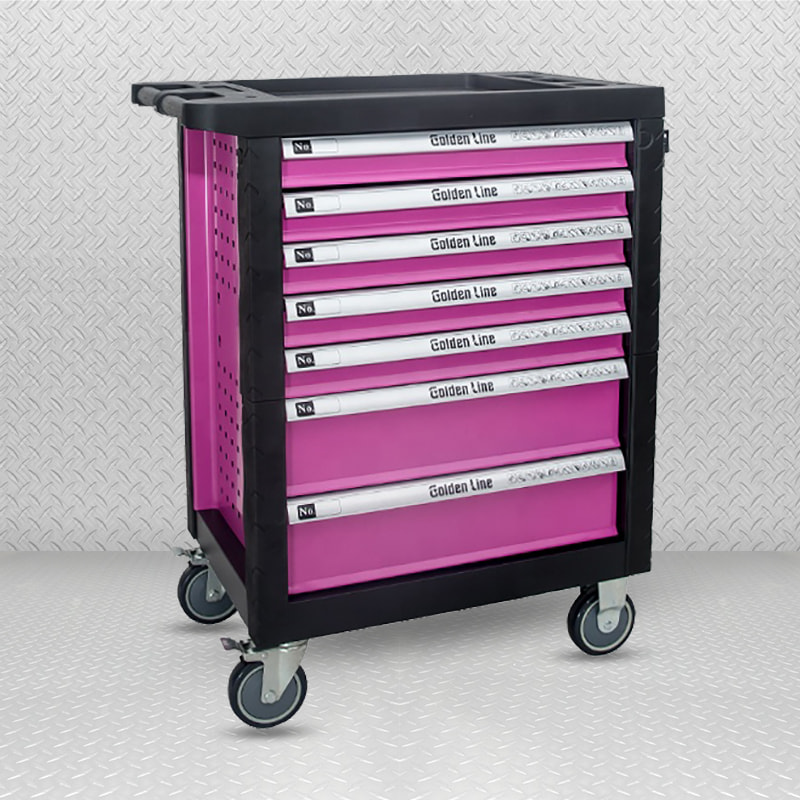 GL3107 Classic 7 Drawers Tool Cabinet Tool Trolley With Casters